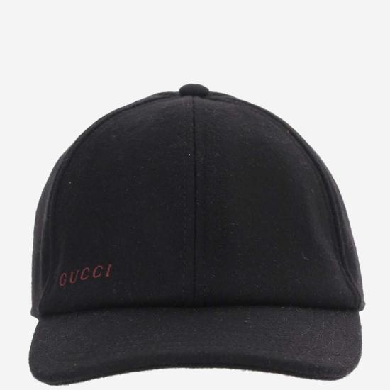  구찌 볼캡 울 소재 야구  (조절 가능한 스트랩 포함) 블랙 - GUCCI