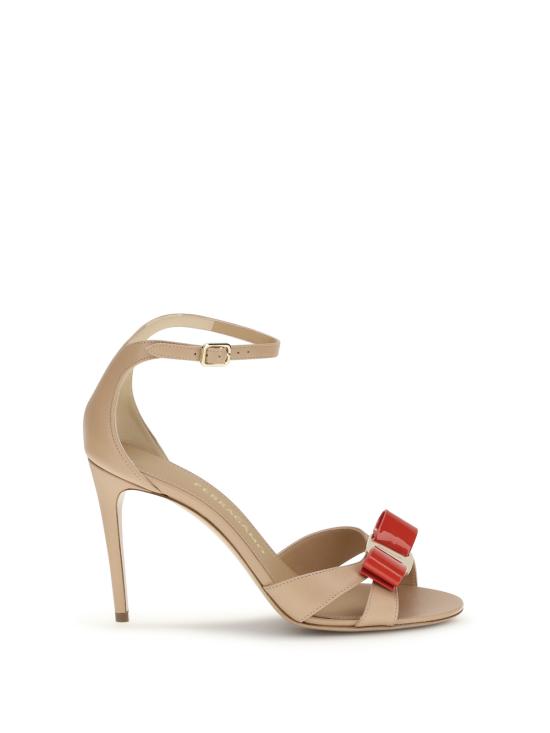  살바토레 페라가모 샌들 페라가모 바라 보우 카프 레더  아마르/실크 - SALVATORE FERRAGAMO
