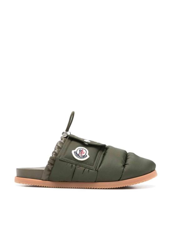 26SS 몽클레어 몬 포켓 패딩 레더 뮬 K109B4M00040M508081A Green