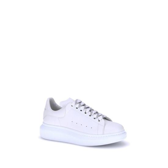  알렉산더 맥퀸 스니커즈 송아지 가죽 보스 타우러스 플랫폼  화이트 - ALEXANDER MCQUEEN