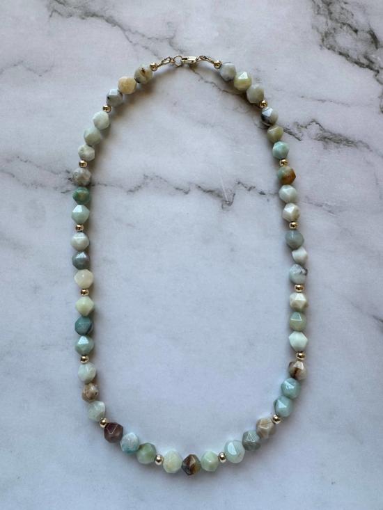  Jessica Matrasko Jewelry 목걸이/팬던트 제시카 마트라스코 주얼리 아이리스 원석 및 금도금 비즈 목걸이