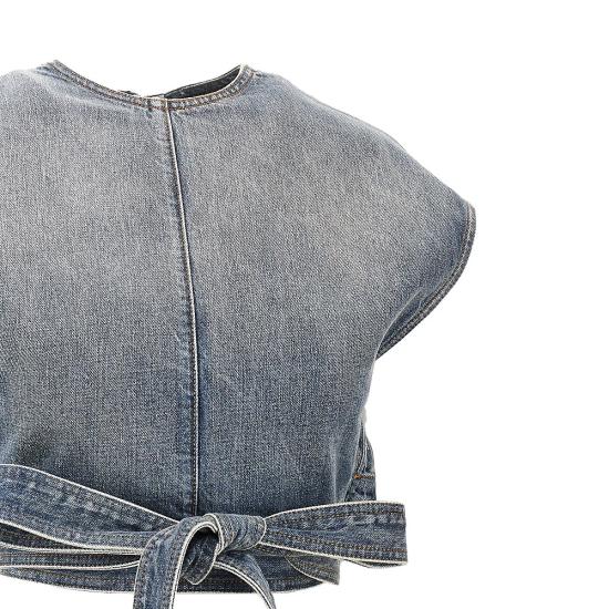 26SS 알라이아 탑 AA9H1482D026C Blue - ALAIA