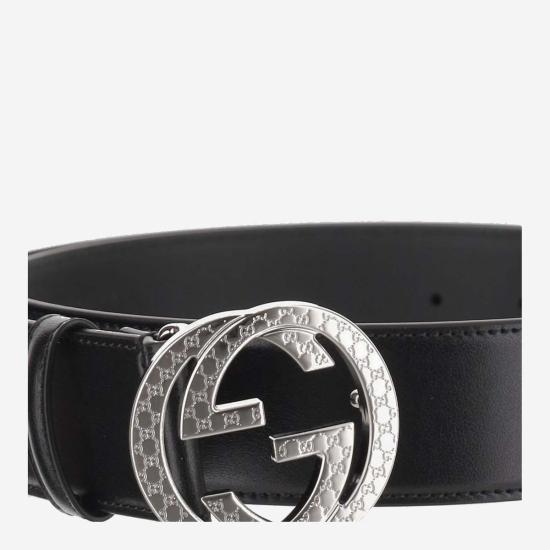  구찌 벨트 GG 송아지 가죽  블랙 - GUCCI