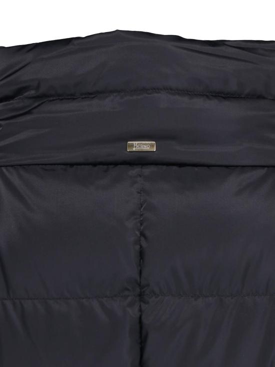 26FW 에르노 새틴 & 뉴 레이디 퍼 A셰이프 다운 자킷 PI001934D 12170Z 9300 BLACK - HERNO