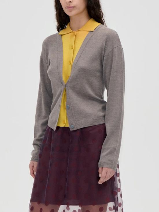 26FW 스티네 고야 가디건 SGAW26K1012556GREYMUSTARD Gray - STINE GOYA