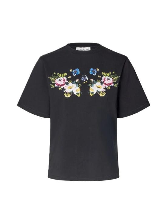 26FW 스티네 고야 탑 SGAW26T0092586THEFLORALFLAME Black