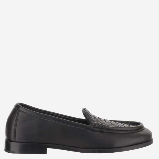  보테가베네타 로퍼 보테가 베네타 나파 가죽 우븐 프론트  블랙 - BOTTEGA VENETA