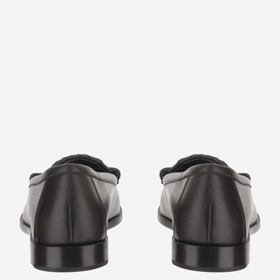  보테가베네타 로퍼 보테가 베네타 나파 가죽 우븐 프론트  블랙 - BOTTEGA VENETA
