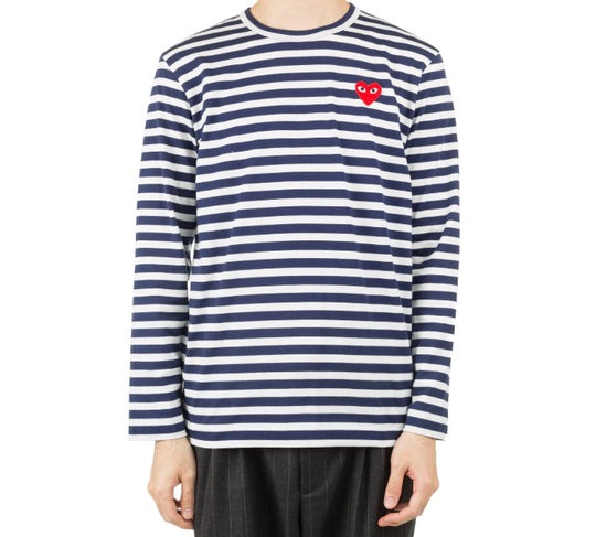 26FW 꼼데가르송 반팔 티셔츠 AX T010 051 Navy white - COMME DES GARCONS