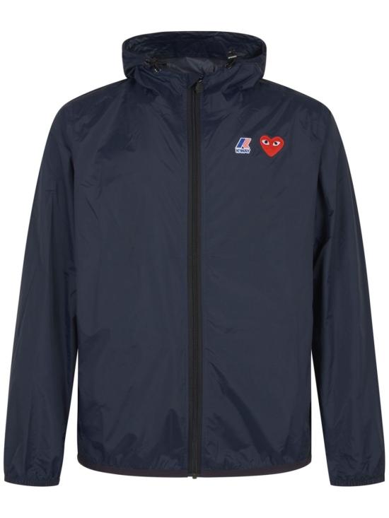 26FW 꼼데가르송 X 까웨 윈드 레인 자켓 AZ J501 051 NAVY