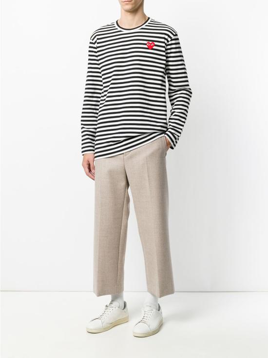 26FW 꼼데가르송 반팔 티셔츠 AX T164 051 Black white - COMME DES GARCONS