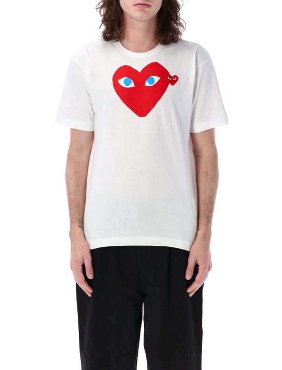 26FW 꼼데가르송 반팔 티셔츠 AX T086 051 White - COMME DES GARCONS