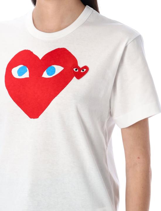 26FW 꼼데가르송 반팔 티셔츠 AX T086 051 White - COMME DES GARCONS