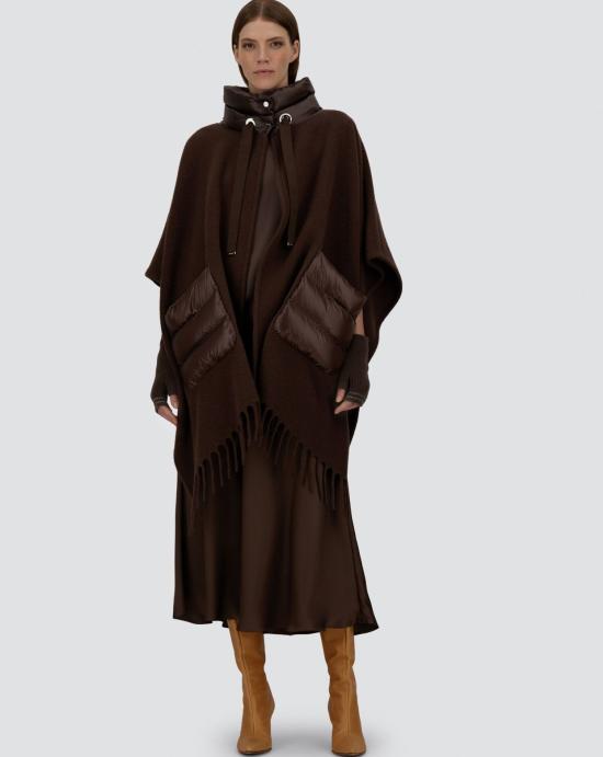  에르노 퀼티드 포켓 판초 GC00066DR33395 8810 BROWN - HERNO