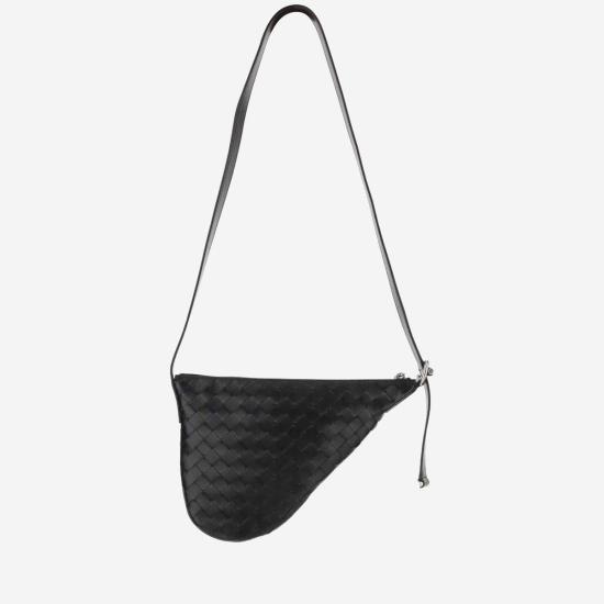  보테가베네타 가방 보테가 베네타 스몰 버귤 카프스킨 메신저 백 블랙 - BOTTEGA VENETA