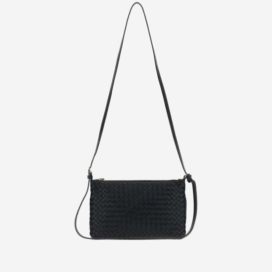  보테가베네타 가방 보테가 베네타 미니 우븐 레더 숄더백 블랙 - BOTTEGA VENETA