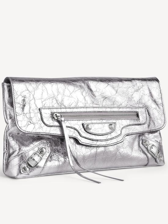 26FW 발렌시아가 클러치/파우치 873386 2AA9R Silver - BALENCIAGA