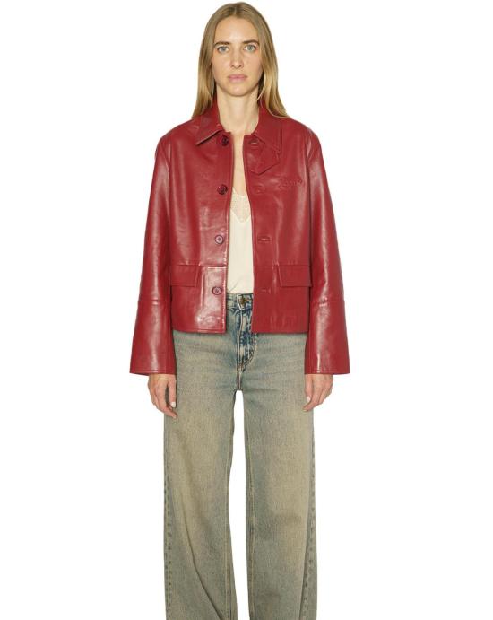  자딕앤볼테르 가죽 자켓 RWOW01288 610 CHERRY - ZADIG & VOLTAIRE
