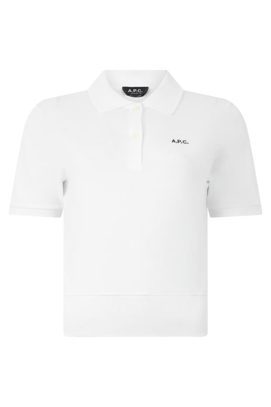  아페쎄 폴로 티셔츠 A.P.C. 유기농 면 폴로 셔츠 화이트