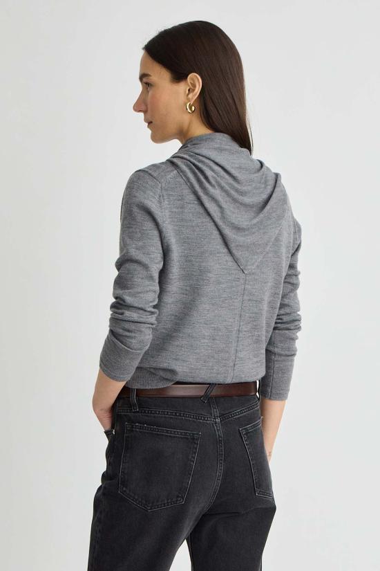  어피스 어파트 긴팔 티셔츠 Apiece Apart Drippy Scarf Top Gray - APIECE APART