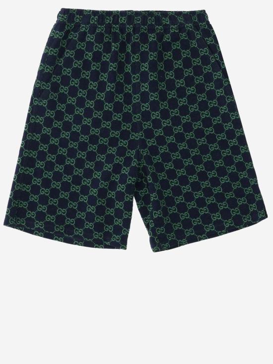  [키즈] 구찌 쇼츠/버뮤다 GG 모티브 코튼 키즈 반바지 멀티컬러 - GUCCI