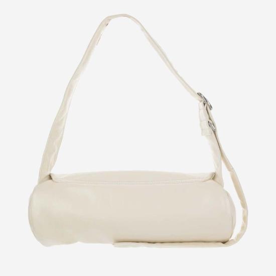  질샌더 가방 Jil Sander Cannolo Grande 가죽 숄더백 아이보리 - JIL SANDER