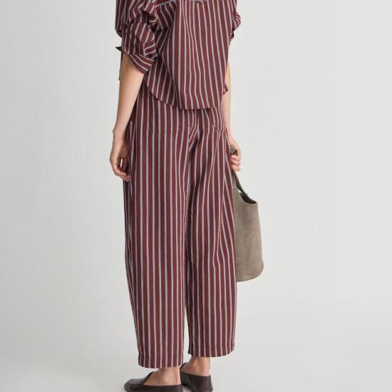  어피스 어파트 스트레이트 팬츠 Apiece Apart Everyday Pull On Pant Pink Taffy Stripe - APIECE APART