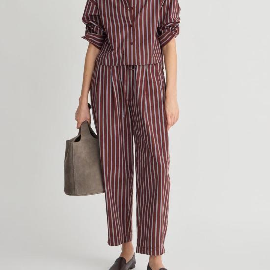  어피스 어파트 스트레이트 팬츠 Apiece Apart Everyday Pull On Pant Pink Taffy Stripe