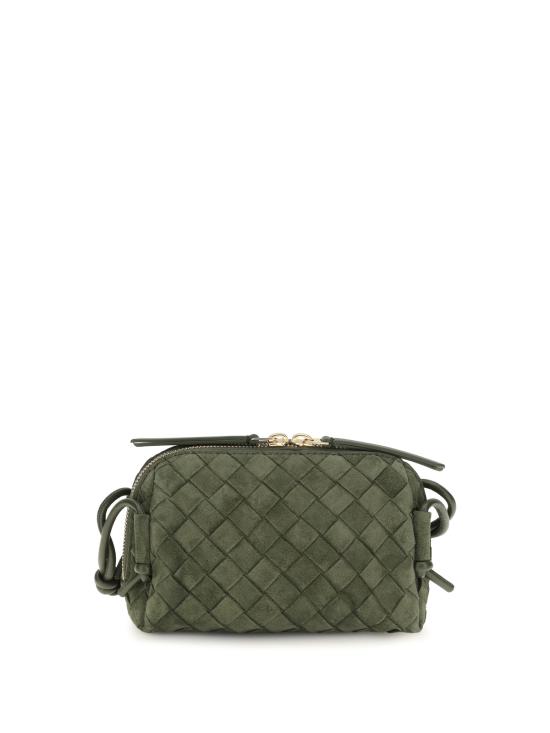  보테가베네타 가방 보테가 베네타 미니 루프 숄더백 그린 트위드/골드 - BOTTEGA VENETA