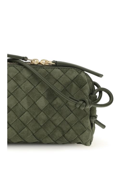  보테가베네타 가방 보테가 베네타 미니 루프 숄더백 그린 트위드/골드 - BOTTEGA VENETA