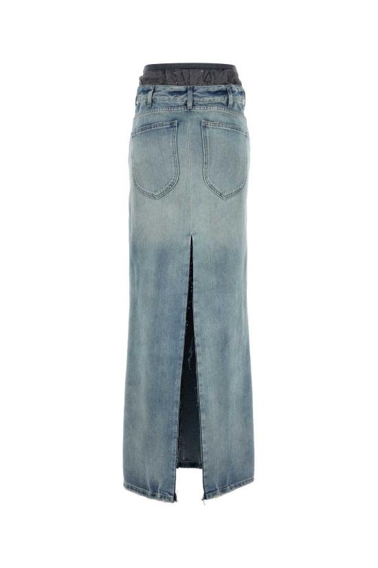  마르지엘라 데님 스커트 메종   라이트 블루 - MAISON MARGIELA