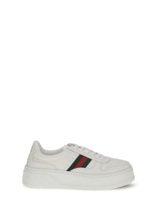  구찌 스니커즈 오버사이즈 솔  화이트/그린/화이트 - GUCCI