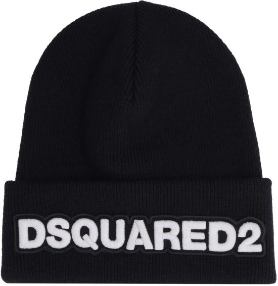  디스퀘어드2 비니 Dsquared2 골지 울 비니 블랙 - DSQUARED2