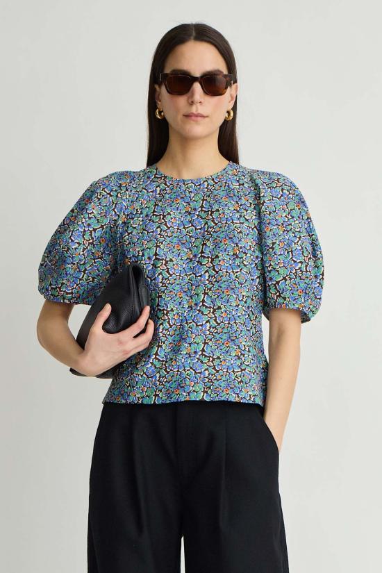  어피스 어파트 반팔 티셔츠 Apiece Apart Lino Top Cloud Cottage Floral