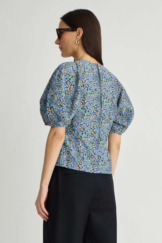  어피스 어파트 반팔 티셔츠 Apiece Apart Lino Top Cloud Cottage Floral - APIECE APART