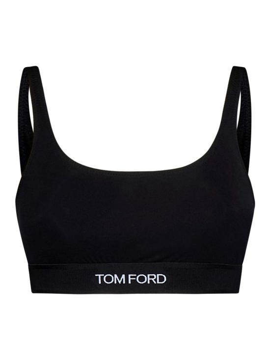  톰포드 트레이닝 티셔츠 라운드넥 슬리브리스 탑 블랙 - TOMFORD