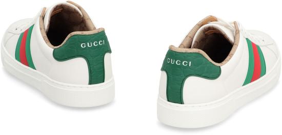  구찌 스니커즈 에이스 레더 로우탑  화이트 - GUCCI