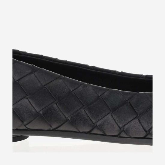  보테가베네타 플랫 슈즈 보테가 베네타 아토믹 발레 플랫 블랙 - BOTTEGA VENETA