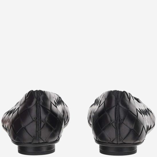  보테가베네타 플랫 슈즈 보테가 베네타 아토믹 발레 플랫 블랙 - BOTTEGA VENETA