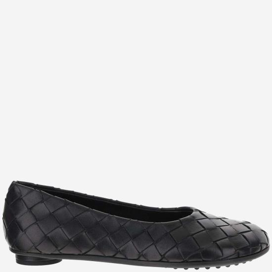  보테가베네타 플랫 슈즈 보테가 베네타 아토믹 발레 플랫 블랙 - BOTTEGA VENETA