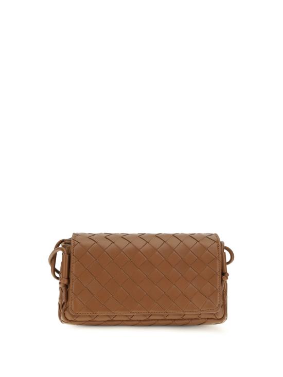  보테가베네타 가방 Bottega Veneta 인트레치아토 숄더백 탄닌/골드 - BOTTEGA VENETA