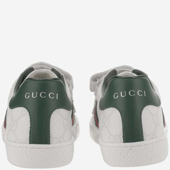  [키즈] 구찌 스니커즈 에이스 가죽 스니커즈 화이트 - GUCCI
