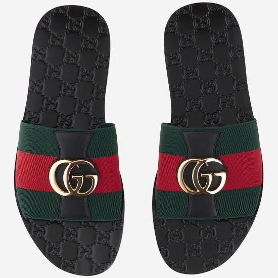  구찌 뮬/슬리퍼 리비에라 슬라이더  블랙 - GUCCI