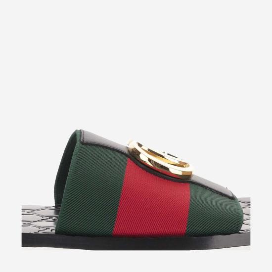  구찌 뮬/슬리퍼 리비에라 슬라이더  블랙 - GUCCI