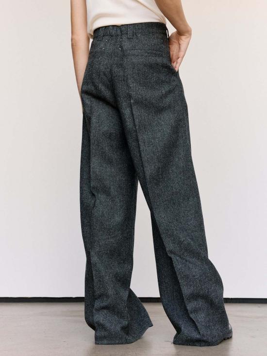  마르지엘라 스트레이트 팬츠 메종  와이드 레그 울 팬츠 - MAISON MARGIELA