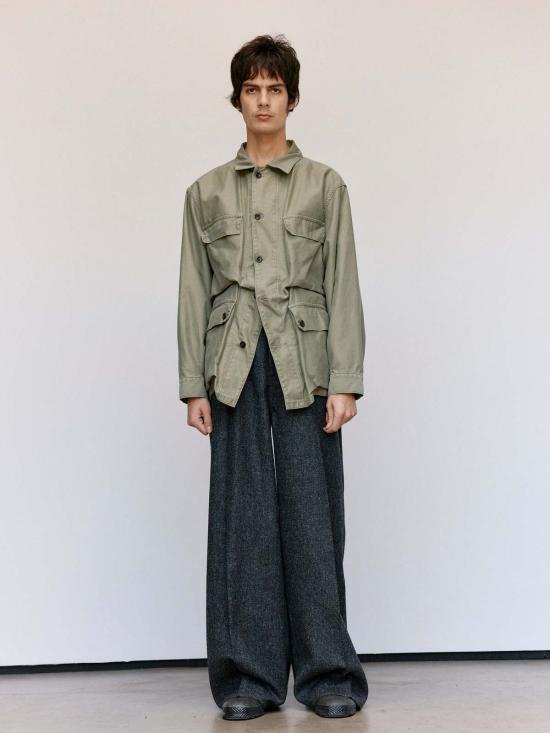  마르지엘라 스트레이트 팬츠 메종  와이드 레그 울 팬츠 - MAISON MARGIELA