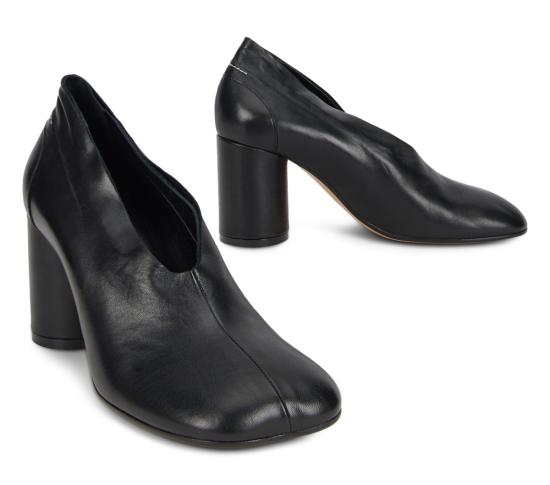 MM6 메종마르지엘라 힐/펌프스 Mm6 메종 마르지엘라 아나토믹 나파 코트 슈즈 블랙 - MM6 MAISON MARGIELA