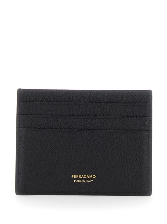  살바토레 페라가모 카드지갑 페라가모 마이크로 간치니 카드 홀더 블랙 - SALVATORE FERRAGAMO