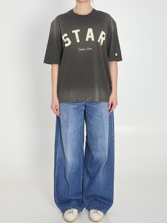 26FW 골든구스 반팔 티셔츠 GUP01873P002419 60666 GREY - GOLDEN GOOSE