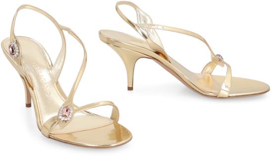  살바토레 페라가모 샌들 페라가모 라미네이트 송아지 가죽  골드 - SALVATORE FERRAGAMO